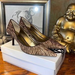 Nine West Tan Zebra print